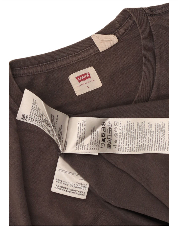 Tricou pentru bărbați Levi's Top mare bumbac gri