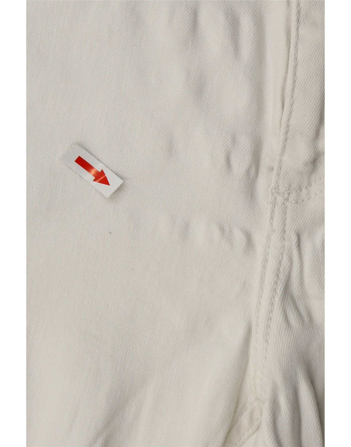 Pantaloni Drepți Decupați De Damă Zara Mari L32 L25 Alb