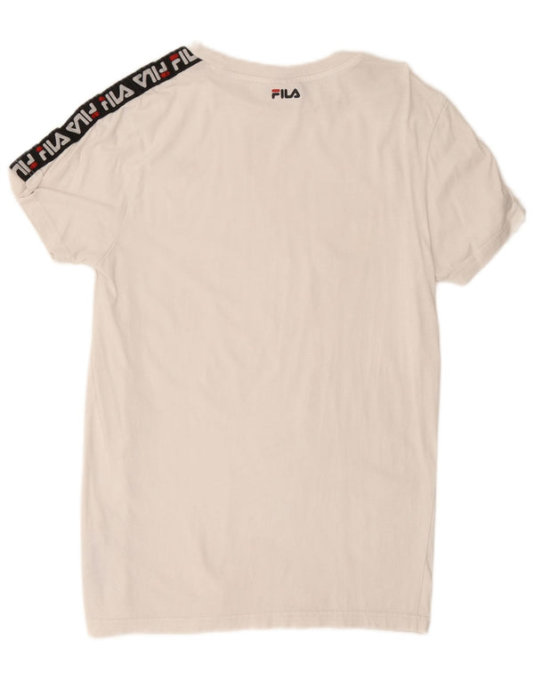Tricou cu grafic Fila pentru bărbați Top Medium Alb Bumbac