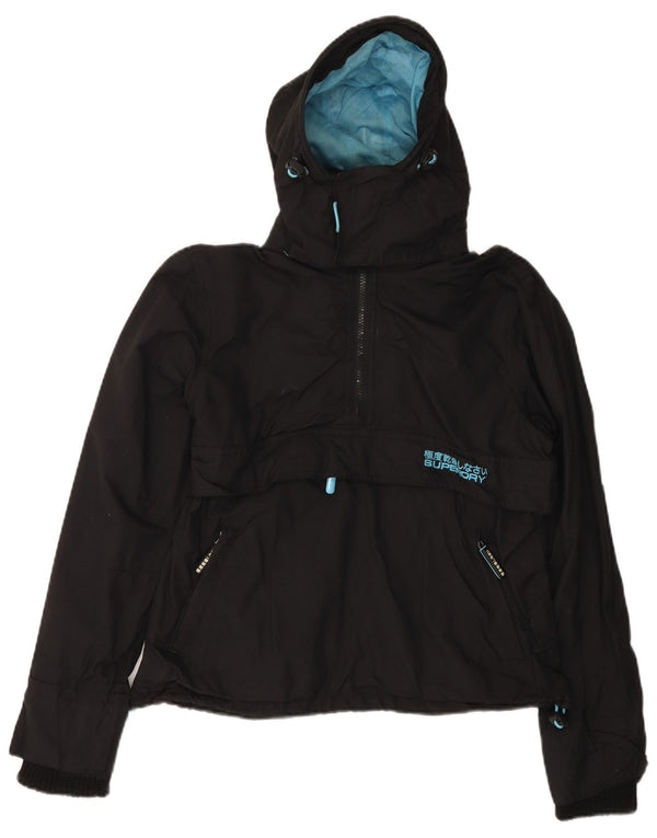 SUPERDRY Jachetă Anorak cu glugă The Windcagoule pentru femei UK 16 Large Black