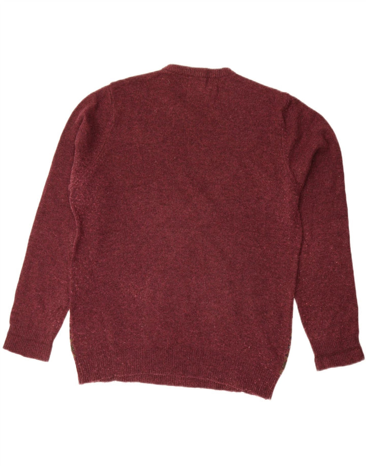 Pulover pentru bărbați Marks & Spencer, Blue Harbour, cu gât crew, burgundă mediu