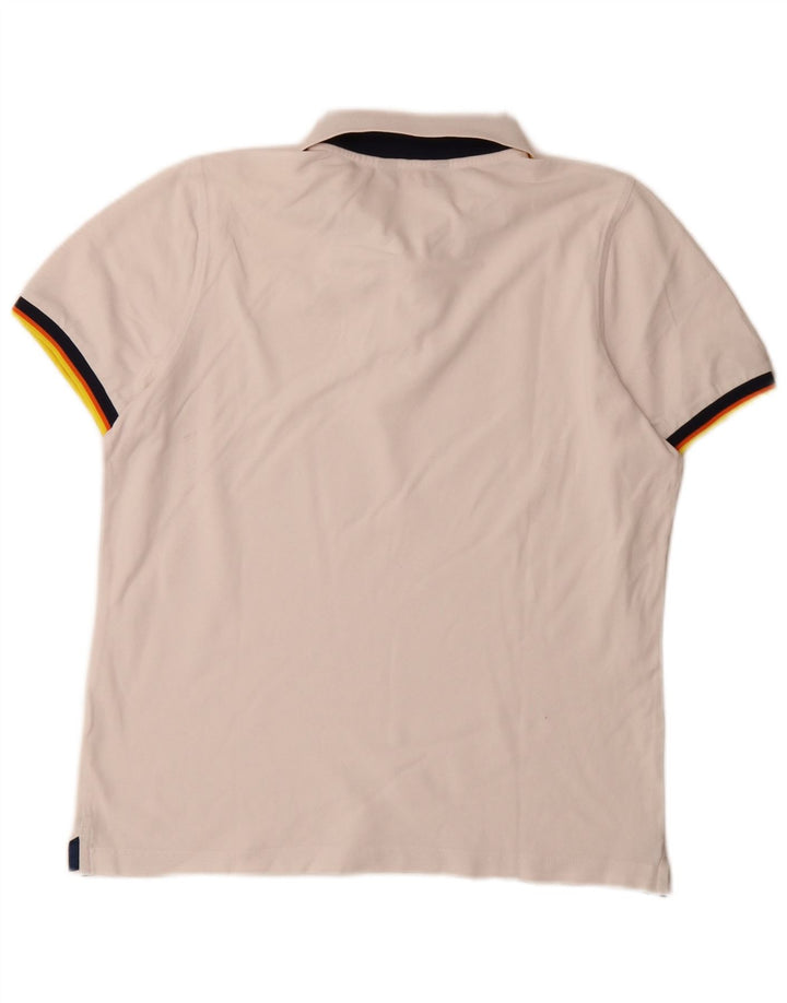 Tricou polo pentru bărbați K-Way, alb mediu