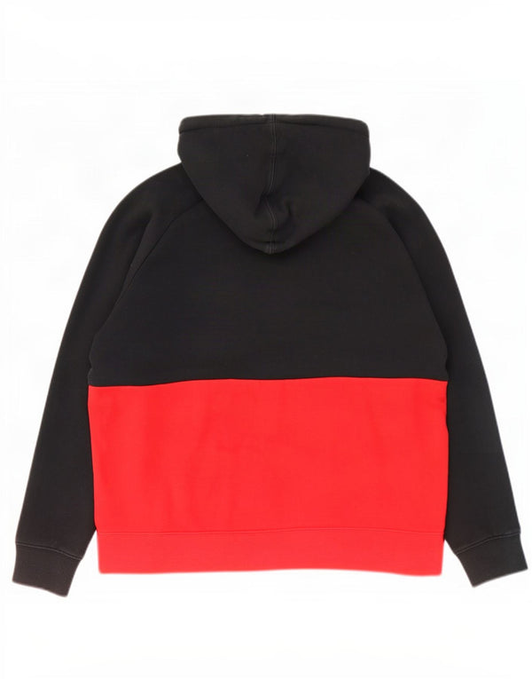 Pulover Nike pentru bărbați cu glugă grafică, mediu negru, bumbac color bloc