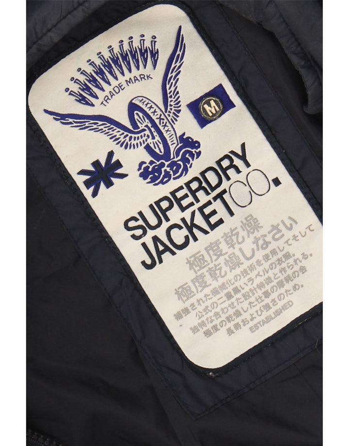 Jachetă matlasată Superdry pentru femei UK 12 Medium Bleumarin