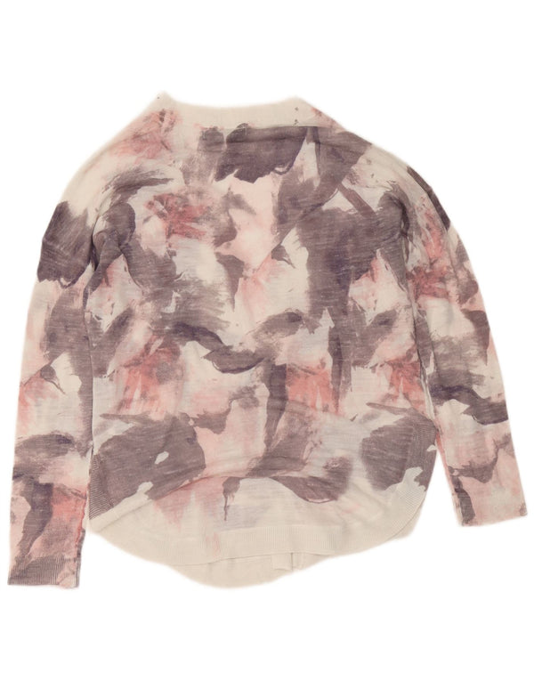 Pulover cardigan cu model abstract pentru femei Marks & Spencer UK 14 Roz mediu