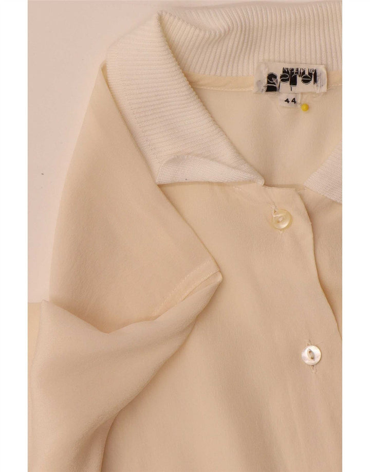 Cămașă vintage pulover pentru femei IT 44 Medium Off White Colorblock