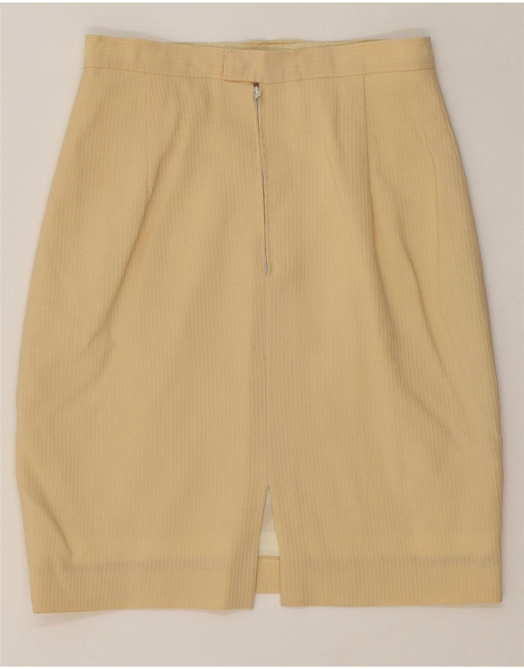 VINTAGE Womens Pencil Skirt W26 Small Beige