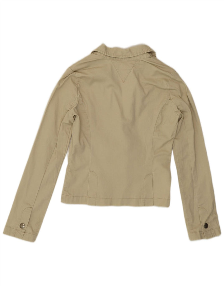 Sacou blazer pentru femei Tommy Hilfiger, cu 2 nasturi, UK 12, bumbac mediu bej