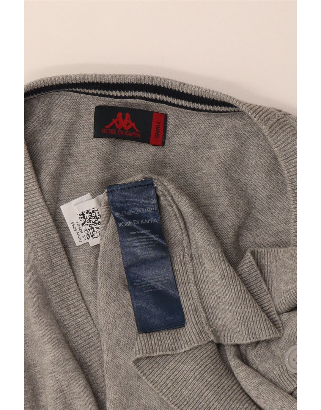 Pulover cardigan pentru bărbați Kappa, bumbac cu pete gri mic