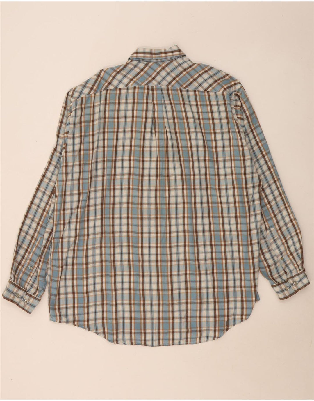Cămașă de flanel pentru bărbați Marlboro Classics, bumbac cu check albastru 2XL