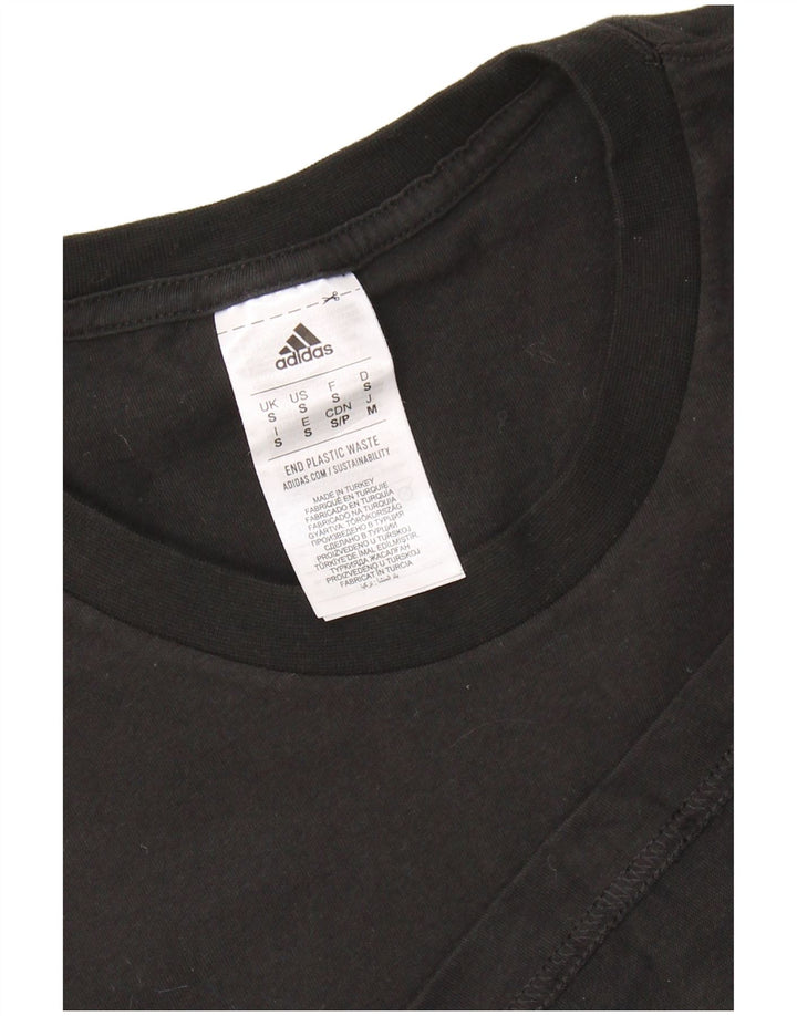 Tricou grafic pentru bărbați Adidas Top mic, negru, bumbac