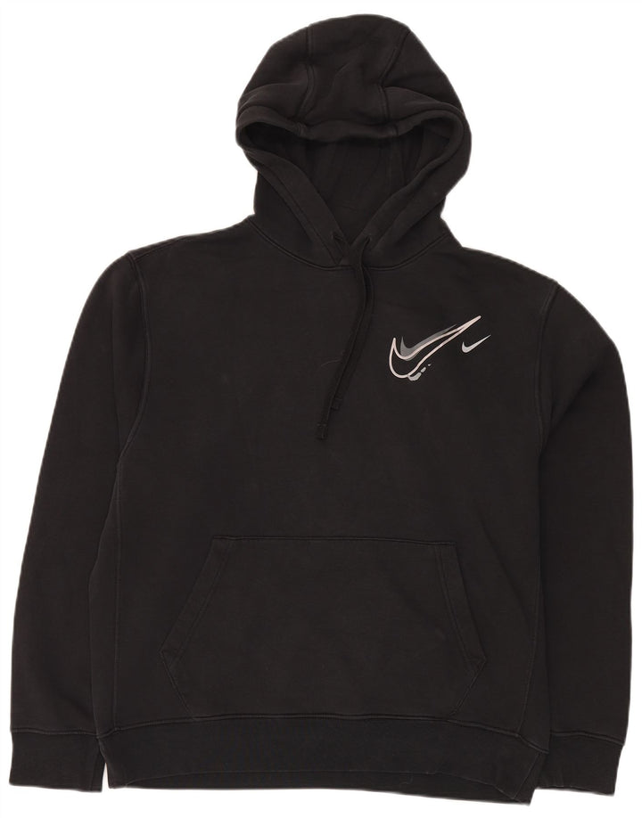 Pulover Nike pentru bărbați, bumbac mediu negru
