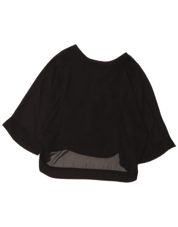 Bluză pentru femei Zara cu mâneci 3/4 UK 12 Medium Negru