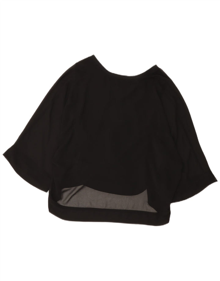 Bluză pentru femei Zara cu mâneci 3/4 UK 12 Medium Negru