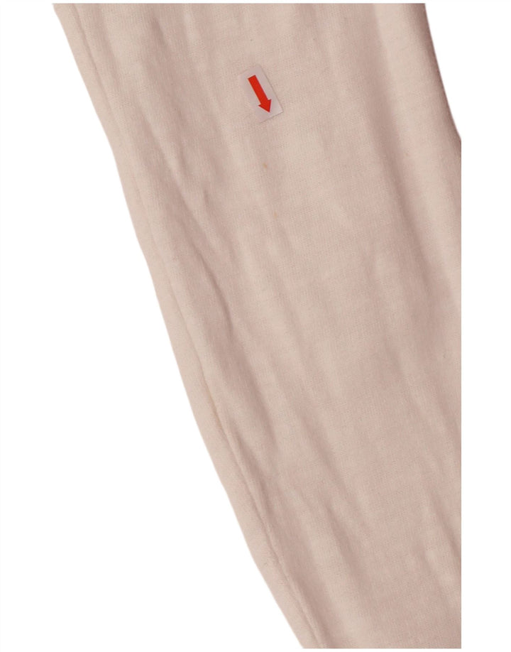 J. CREW Pulover supradimensionat pentru femei UK 10 Bumbac alb mic