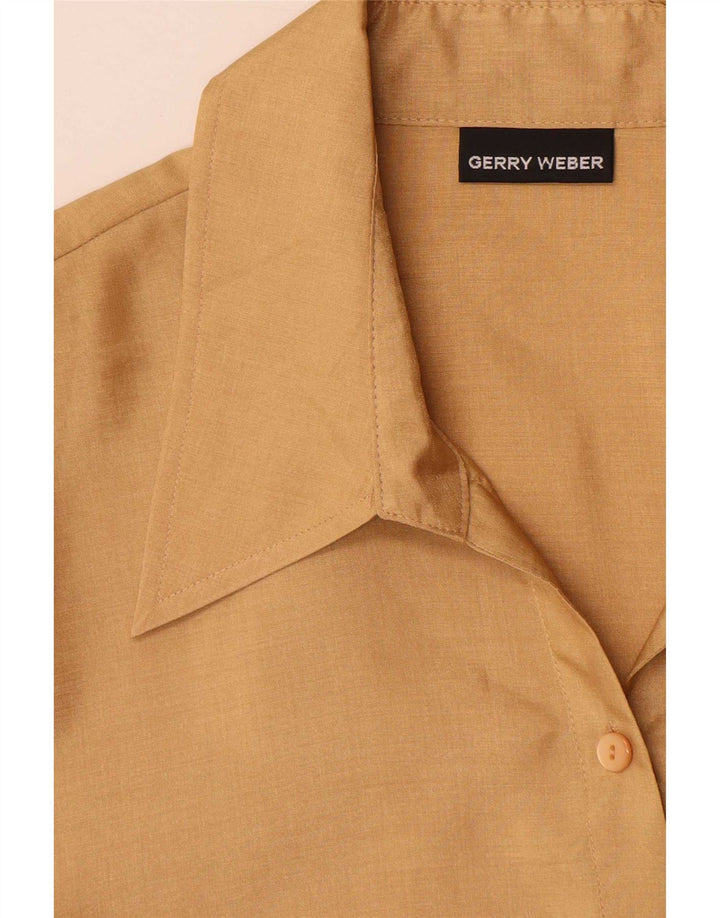 Cămașă cu mânecă scurtă pentru femei Gerry Weber UK 16 Large Bej