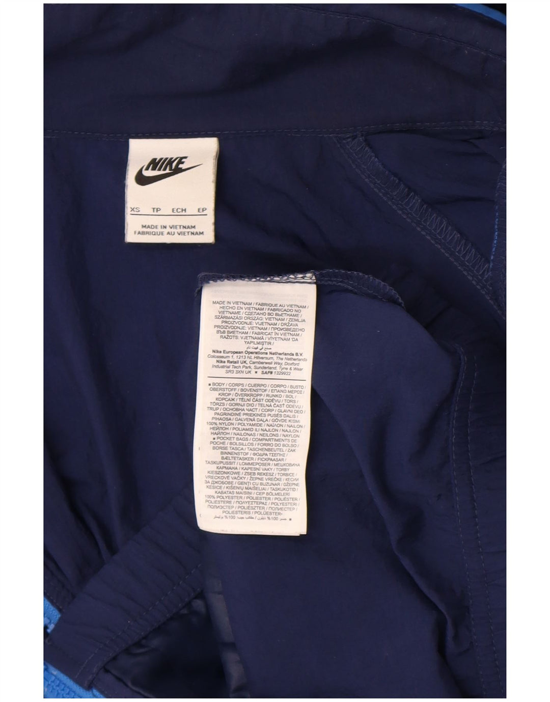 Jachetă de trening cu glugă Nike pentru bărbați XS Nailon bleumarin