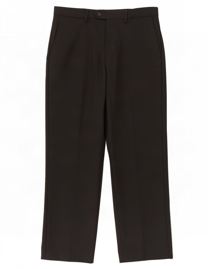 Marks & Spencer Pantaloni casual croiți pentru bărbați L34 L31 Poliester negru