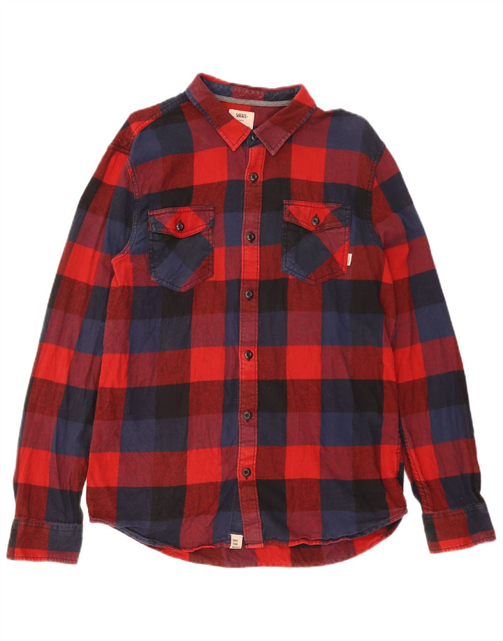 Cămașă din flanel cu croială pentru bărbați Vans, roșu mare