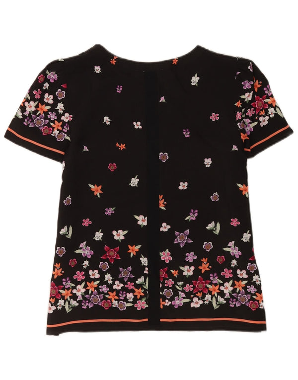 Bluză pentru femei Oasis, UK 10, Poliester, Floral, Negru