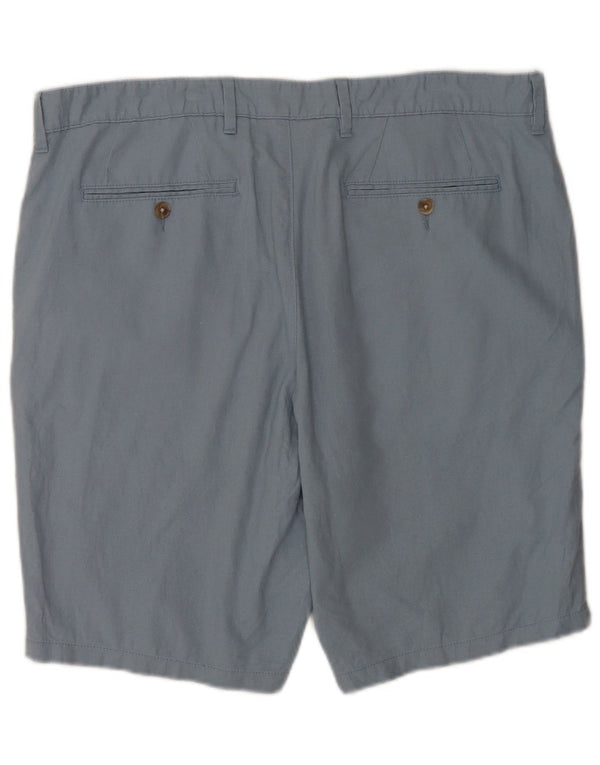Pantaloni scurți chino pentru bărbați Marks & Spencer W40 XL Blue Linen