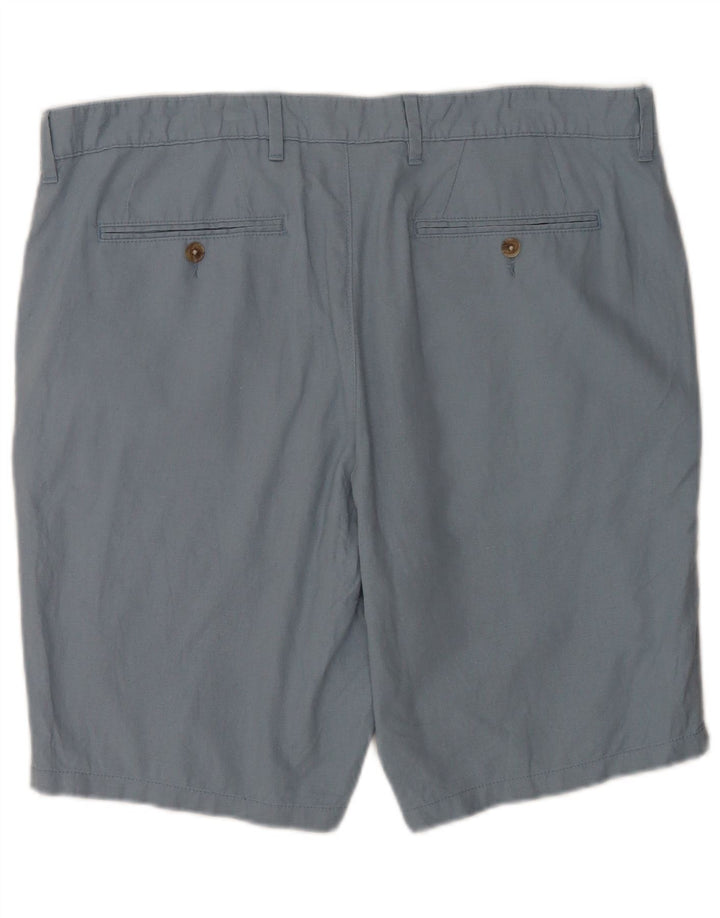 Pantaloni scurți chino pentru bărbați Marks & Spencer W40 XL Blue Linen
