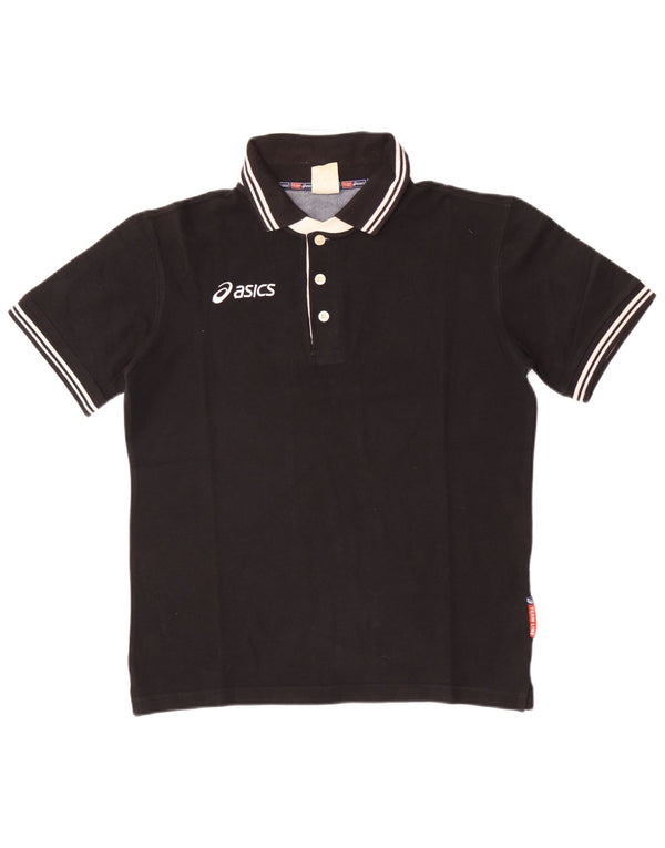 Tricou polo Asics Rugby pentru bărbați, bumbac negru mic