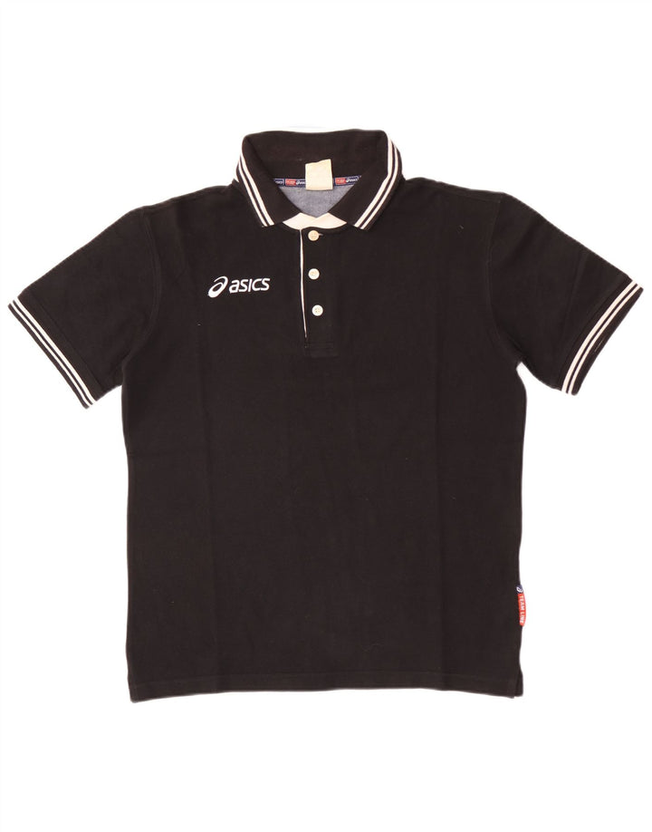 Tricou polo Asics Rugby pentru bărbați, bumbac negru mic