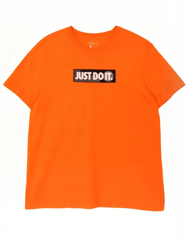 Tricou grafic Nike pentru bărbați Top mare din bumbac portocaliu