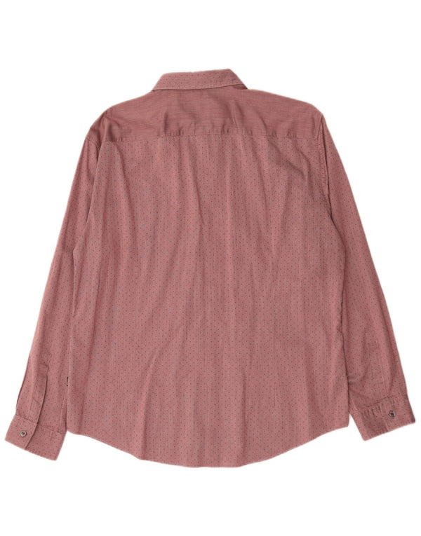 Cămașă pentru bărbați Hugo Boss Slim Fit XL, bumbac cu pete roșii