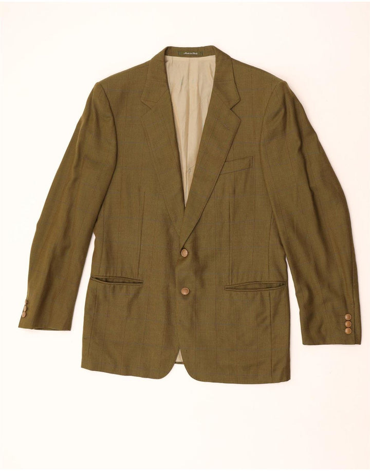 Jachetă blazer cu 2 nasturi Yves Saint Laurent pentru bărbați IT 50, mare, verde, caroserie