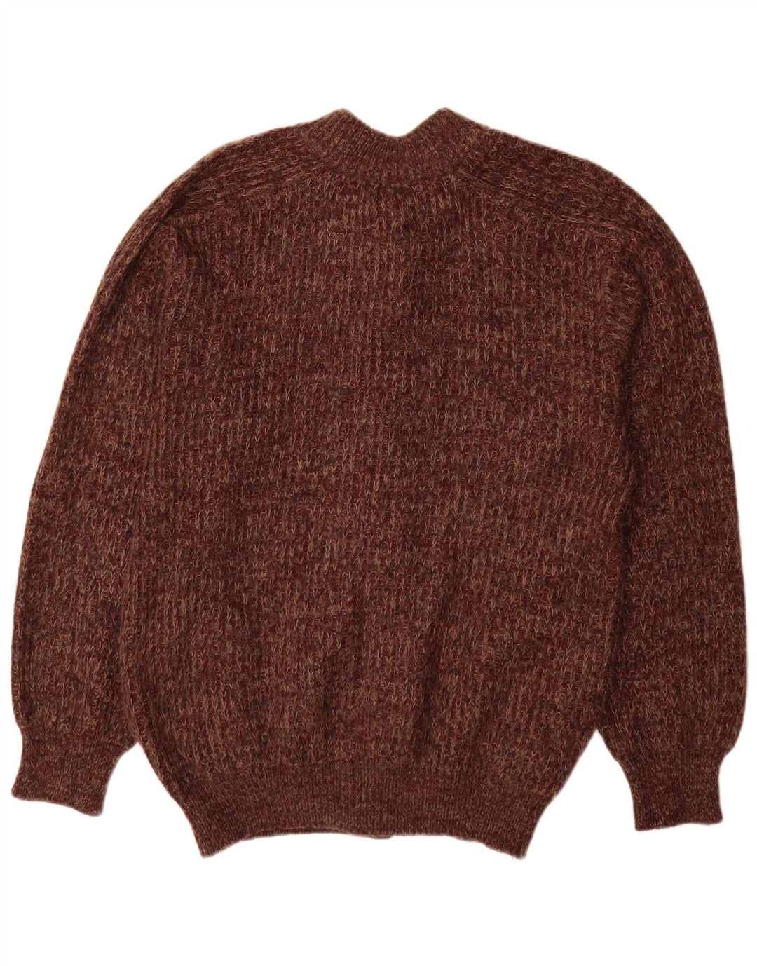 Pulover Cardigan Vintage pentru bărbați IT 52 Lână mare burgundy pete