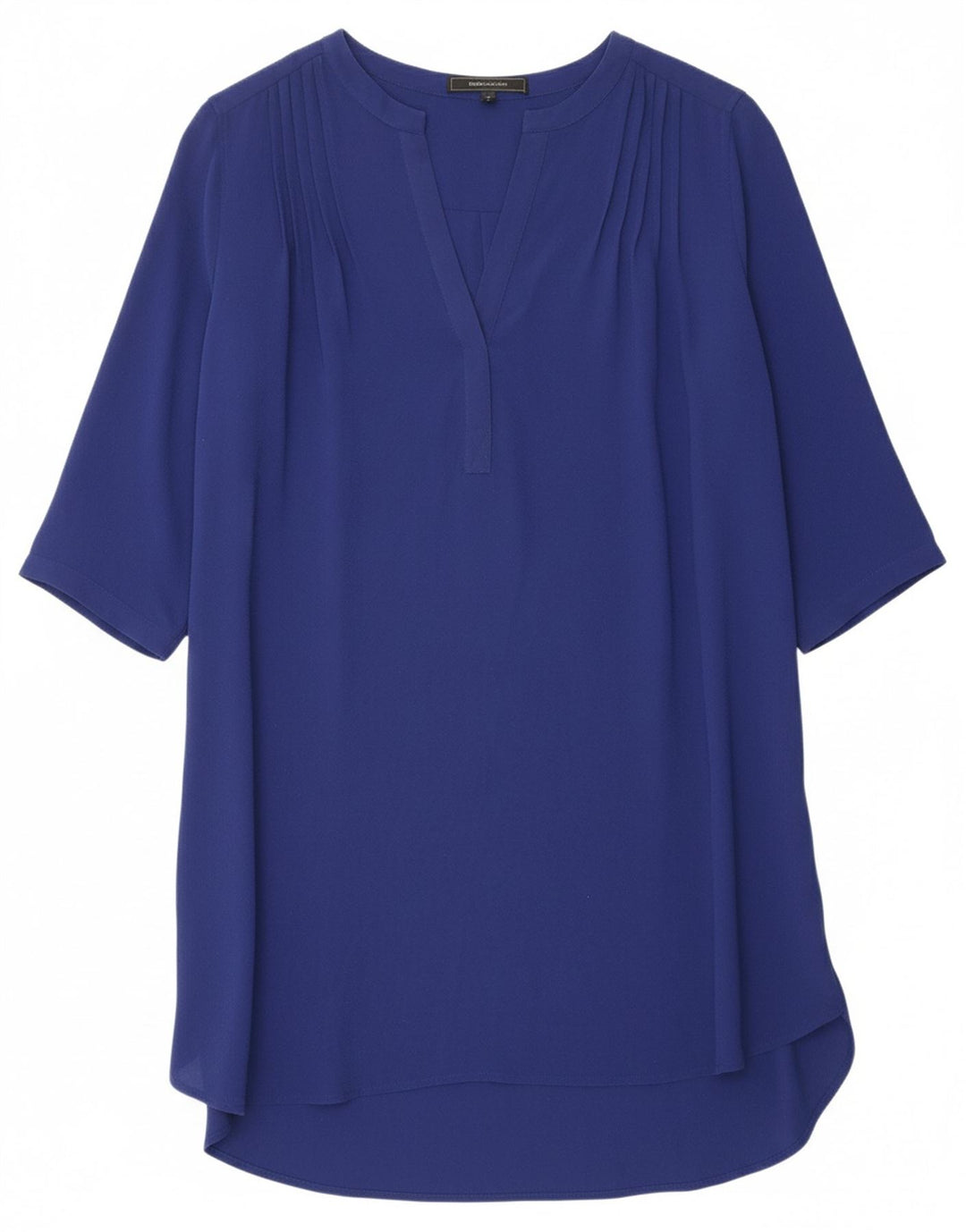 BCBGMAXAZRIA Womens 3/4 Sleeve Tunic Dress UK 16 Large Blue Polyester