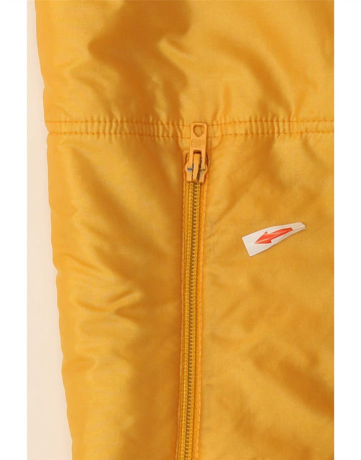 Gilet vintage pentru femei IT 46, mare, galben, floral, din poliamidă