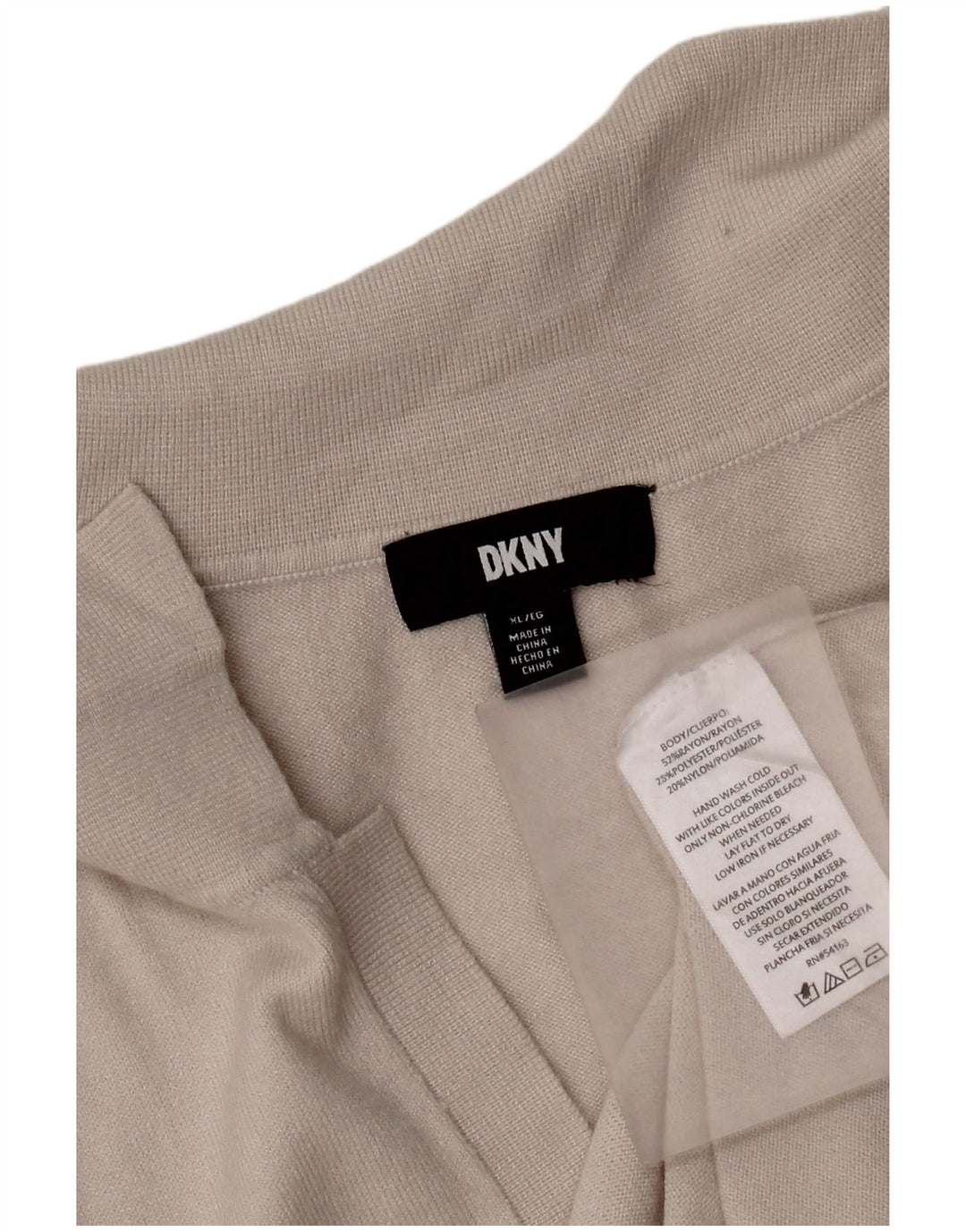 Tricou polo supradimensionat fără mâneci Dkny pentru femei UK 18 XL, raion gri