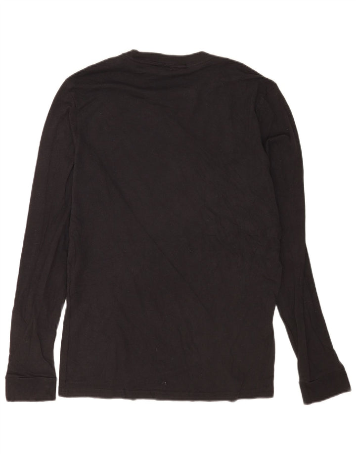 Tricou cu mânecă lungă pentru bărbați Adidas, bumbac negru mic