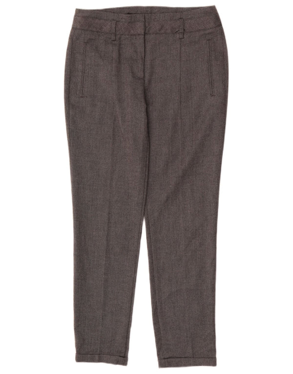 Pantaloni de costum drepți pentru femei Zara EU 36 XS L26 L28 Gri Poliester
