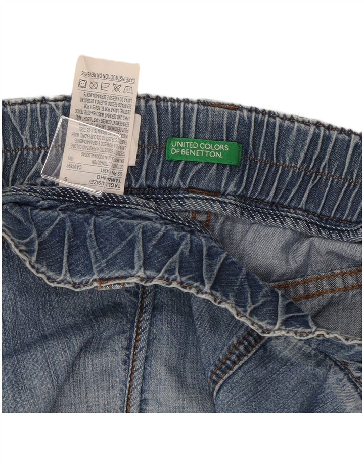 Fusta de blugi pentru femei Benetton Small W34 Blue Bumbac