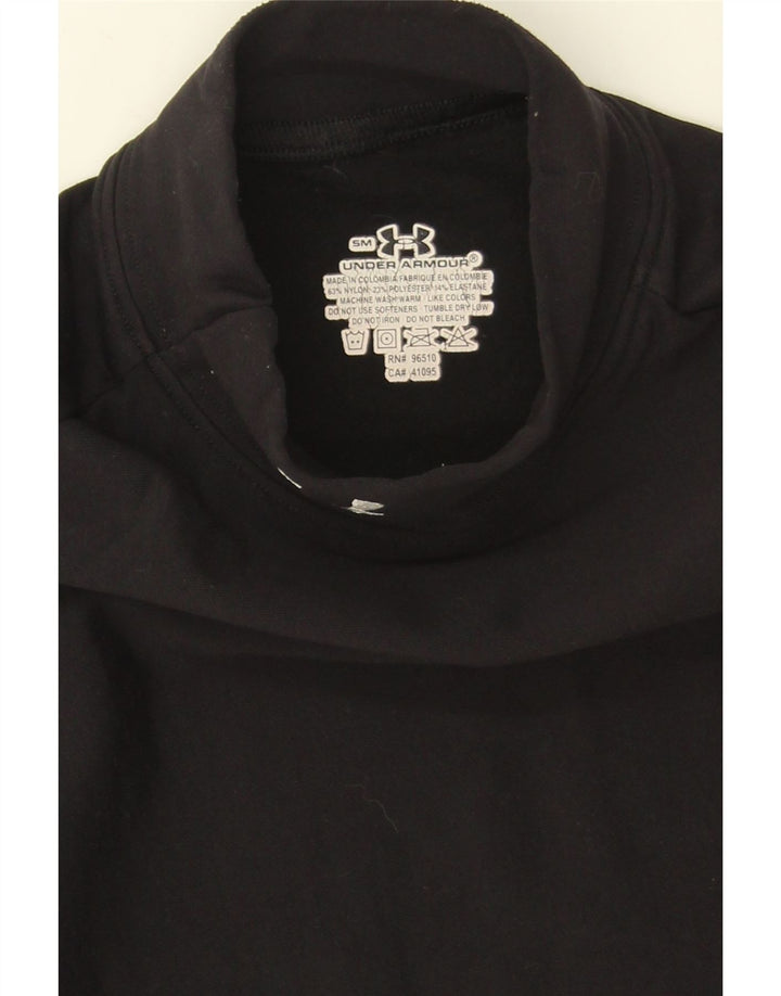 Top pentru femei Under Armour cu mânecă lungă UK 10 Small Black Nylon