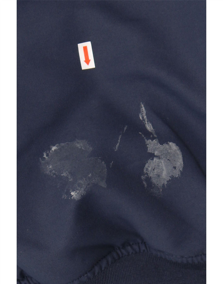 TOMMY HILFIGER Mens Hooded Padded Bomber Jacket UK 38 Medium Navy Blue Vintage Tommy Hilfiger and Second-Hand Tommy Hilfiger from Messina Hembry 