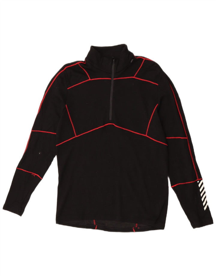 Trening Helly Hansen pentru bărbați, cu fermoar și gât, cu pulover, mediu, negru, geometric