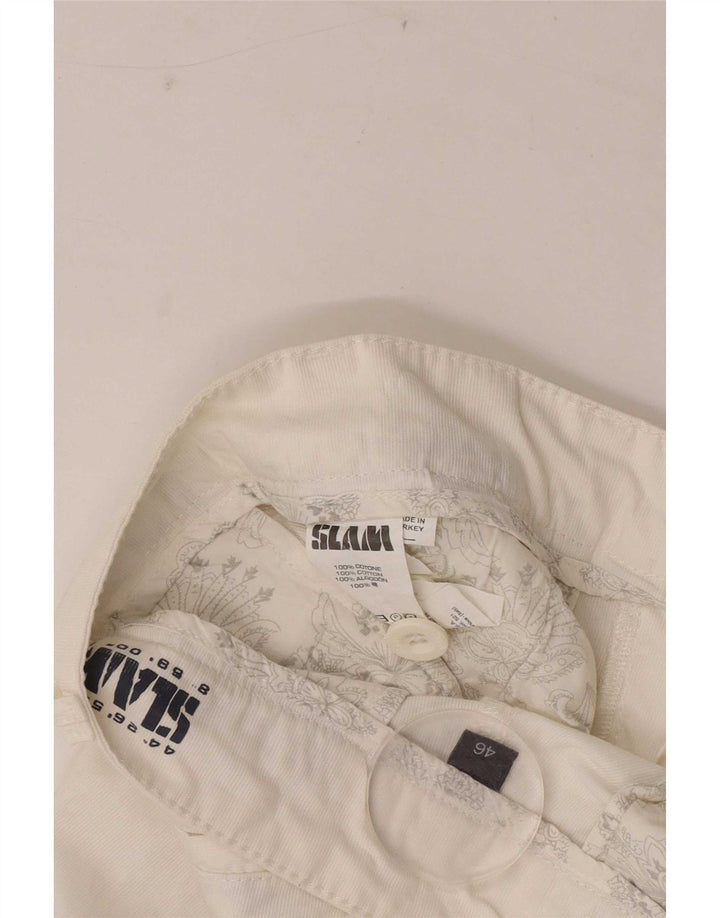 Pantaloni scurți chino pentru bărbați Slam IT 46 Small W29 Bumbac alb