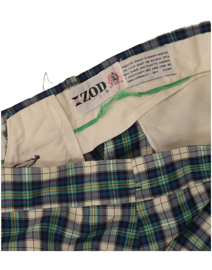 Pantaloni casual drepti pentru bărbați Izod L30 L32 verde check