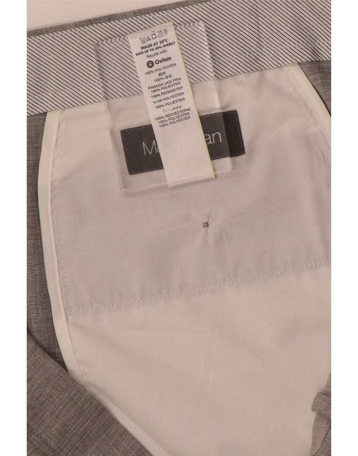 Marks & Spencer Pantaloni drepți pentru bărbați L42 L33 Poliester gri