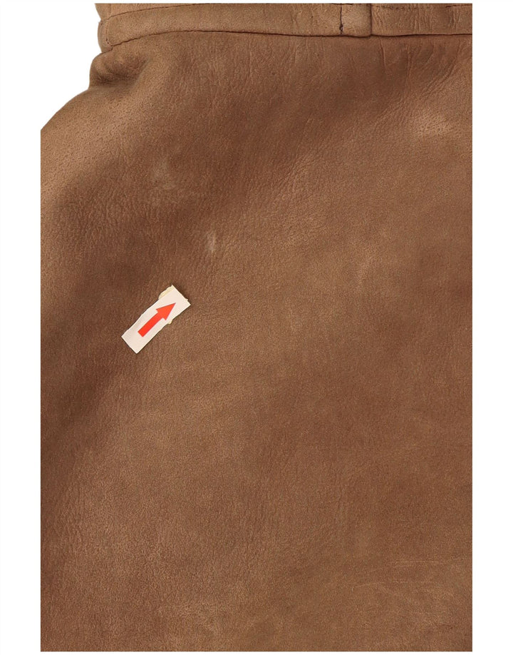 Palton vintage pentru femei din shearling UK 10 mic maro