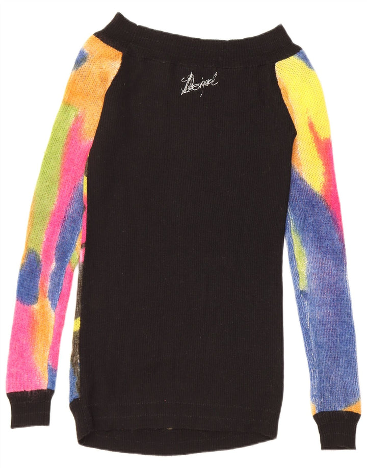 Pulover pentru femei Desigual cu gât de barcă UK 12 Medium Multicolor
