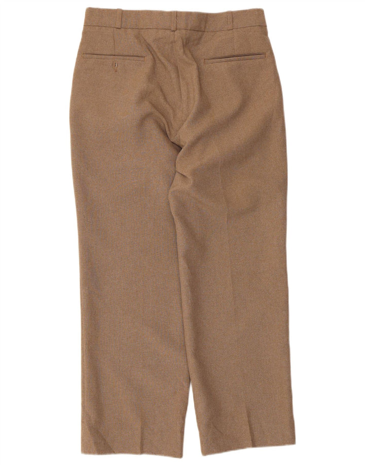 Pantaloni de costum Farah pentru femei, drepti, L32 L26, poliester bej
