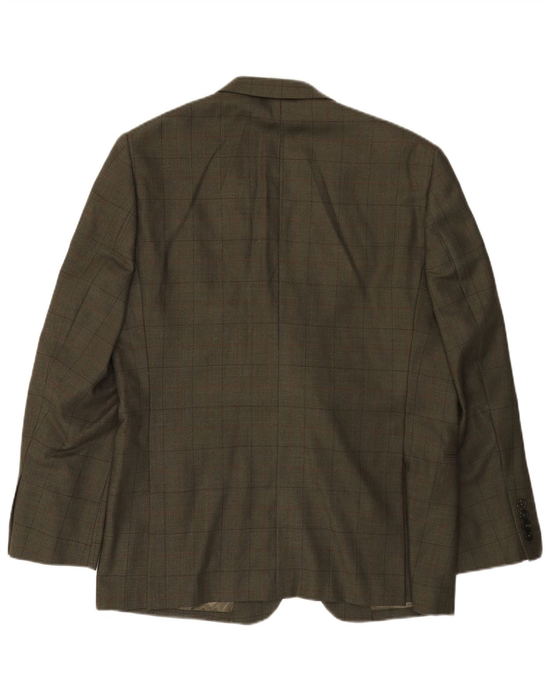 Jachetă pentru bărbați cu 2 nasturi JAEGER UK 42 XL Lână cu carouri kaki