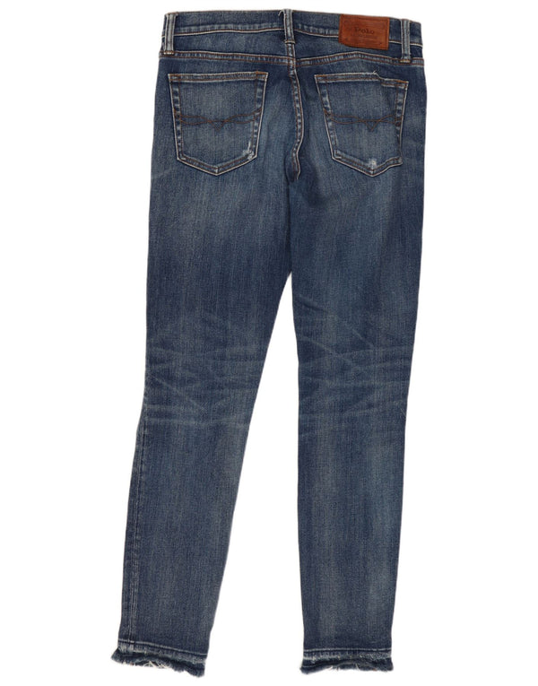 POLO RALPH LAUREN Blugi skinny distressed pentru femei W29 L29 bumbac albastru