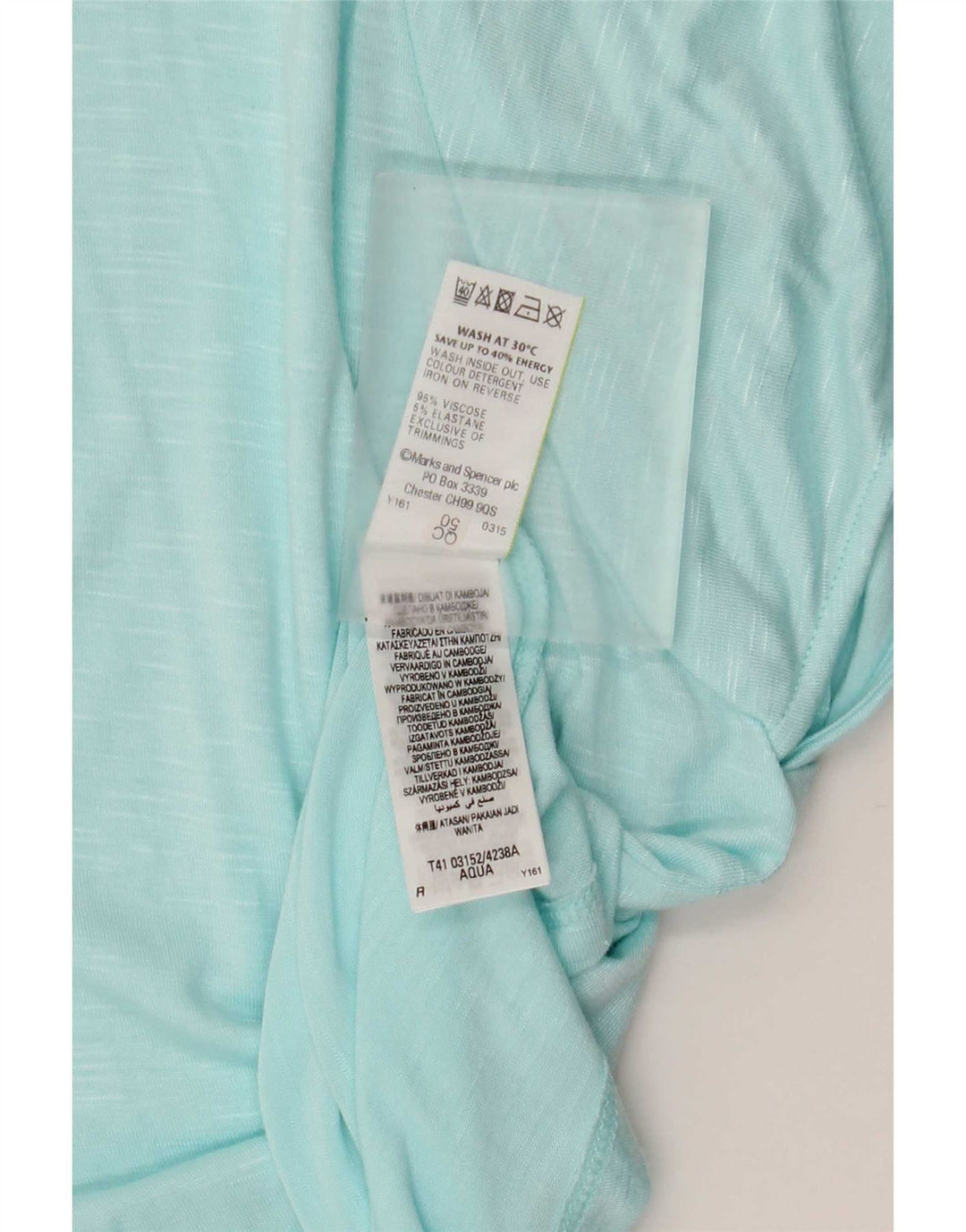 Bluză pentru femei Marks & Spencer UK 20 2XL Blue Flecked Viscose